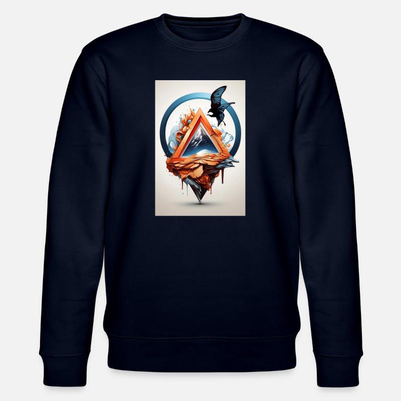Eagle on melting mountains - Stanley/Stella CHANGER Unisex Organic Sweatshirt - navy