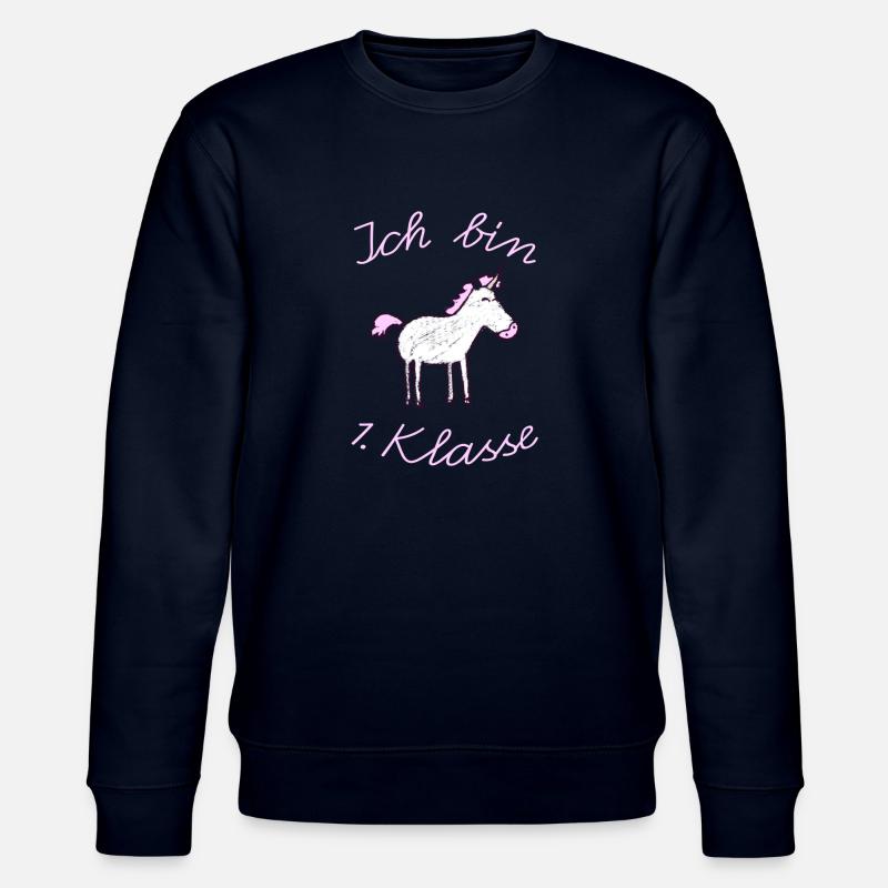 Einschulung_EInhorn_Ich Bin 1. Klasse - Stanley/Stella Unisex Bio-Sweatshirt CHANGER  - Navy