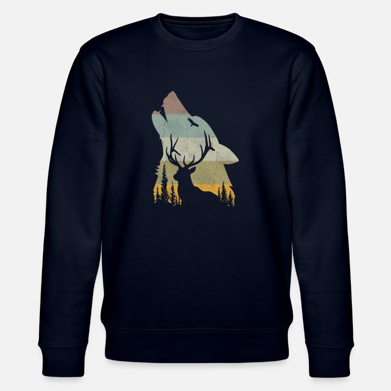 Wolf - Stanley/Stella Unisex Bio-Sweatshirt CHANGER - Navy