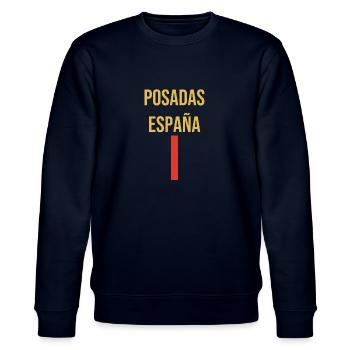 Posadas Espana Posadas Spanien Souvenir Posadas - Stanley/Stella Unisex Bio-Sweatshirt CHANGER  - Navy - Vorne - Nik (191cm) & Marisol (170cm)