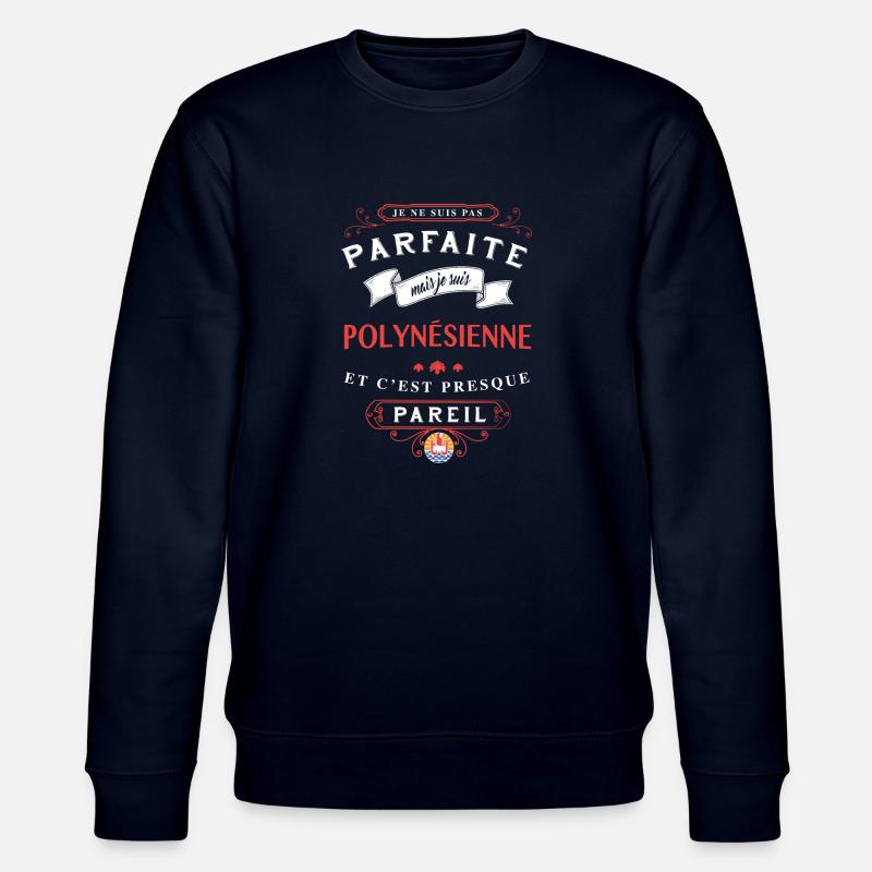 Polynesienne Parfaite - Sweat bio CHANGER Stanley/Stella Unisexe - marine