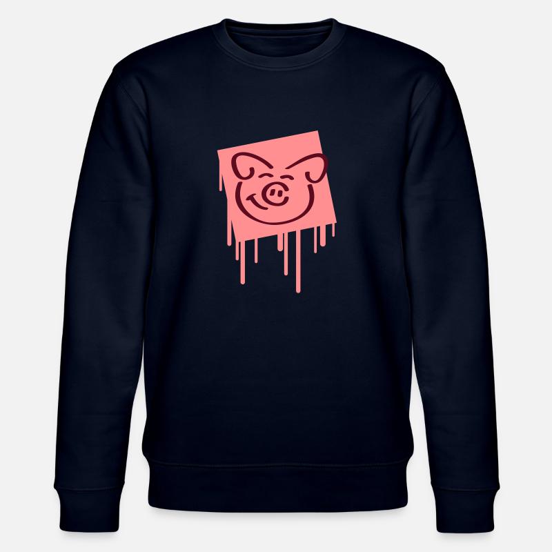 pig_face_graffiti_square - Stanley/Stella Unisex Bio-Sweatshirt CHANGER  - Navy