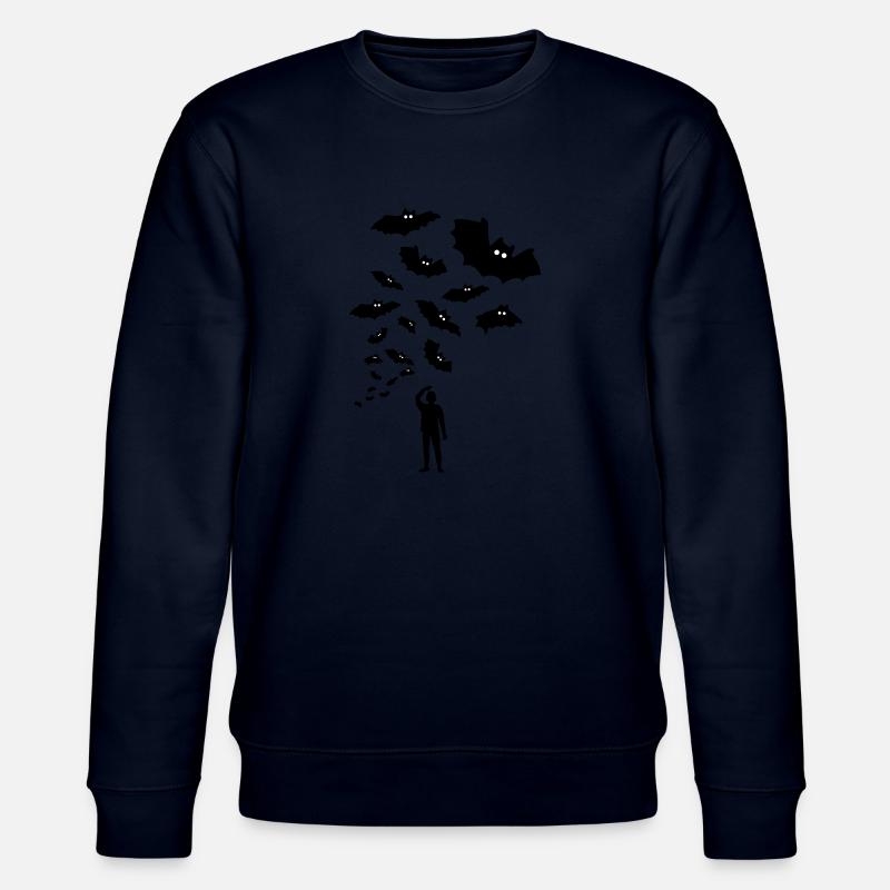 bats, fledermäuse mensch - Stanley/Stella Unisex Bio-Sweatshirt CHANGER  - Navy