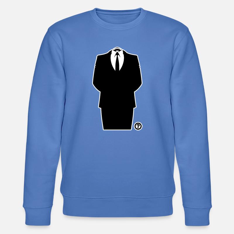 Anon Anzug – Anonymous Hacker Kollektiv Statement - Stanley/Stella Unisex Bio-Sweatshirt CHANGER - Blau