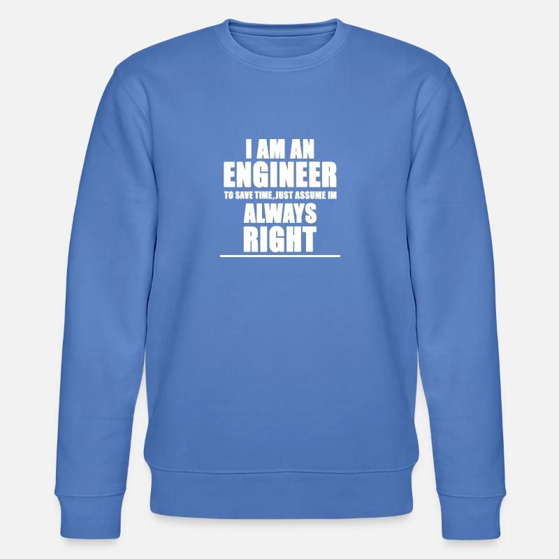 iam an engineer - Stanley/Stella Unisex Bio-Sweatshirt CHANGER  - Blau