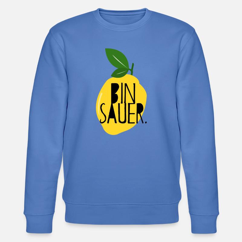 Bin sauer - Zitrone - Schlechte Laune - Statement - Stanley/Stella Unisex Bio-Sweatshirt CHANGER  - Blau