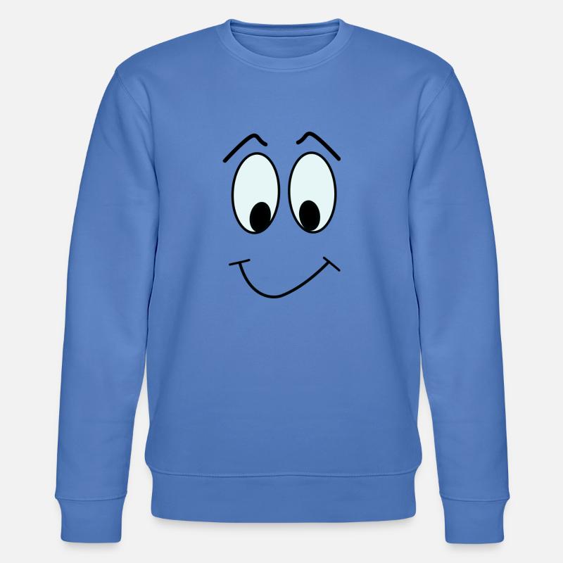 COMIC GESICHT 3 - Stanley/Stella Unisex Bio-Sweatshirt CHANGER  - Blau
