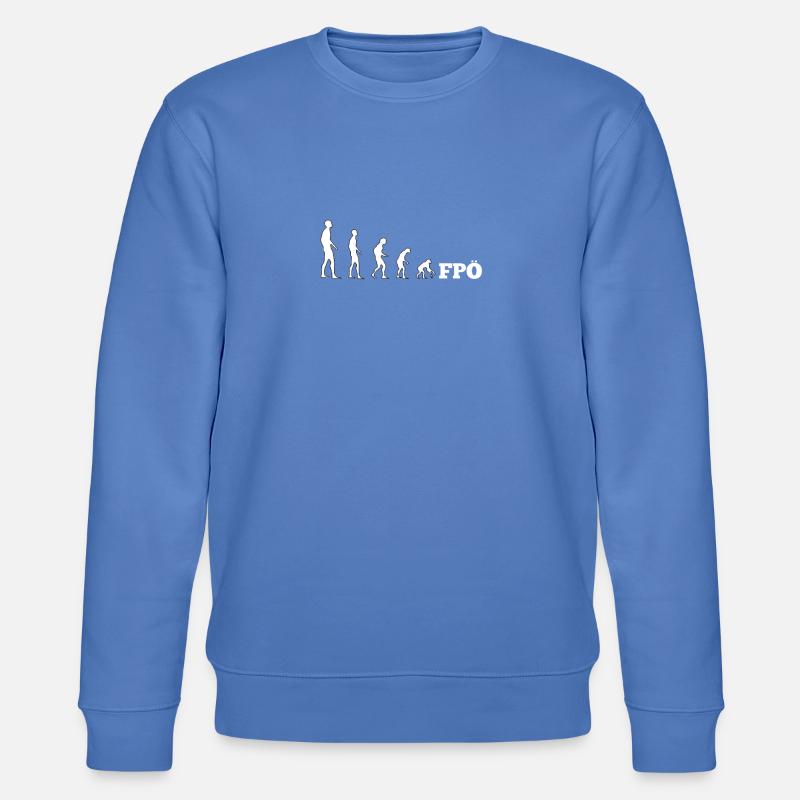 Anti FPÖ Evolution Österreich - Stanley/Stella Unisex Bio-Sweatshirt CHANGER  - Blau
