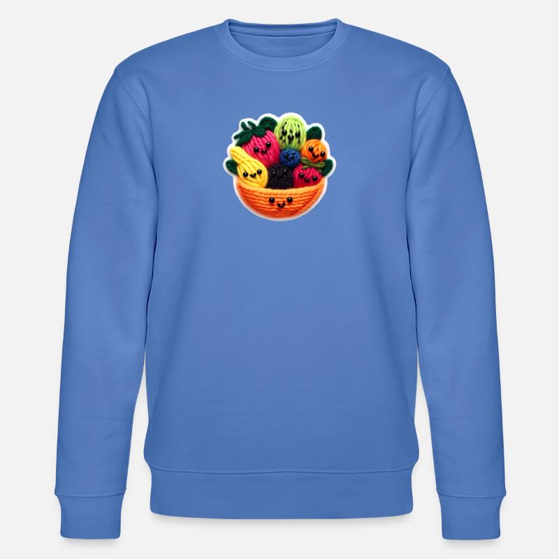 Fruit salad faces - Stanley/Stella Unisex Bio-Sweatshirt CHANGER  - Blau