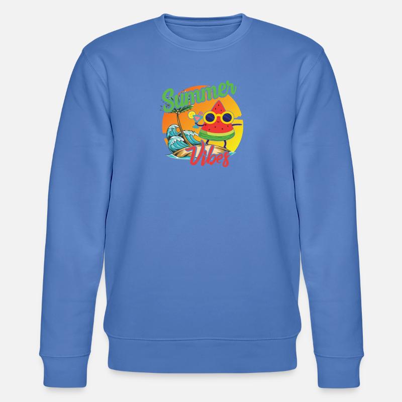 Sommer Vibes Wassermelone Design - Stanley/Stella Unisex Bio-Sweatshirt CHANGER  - Blau