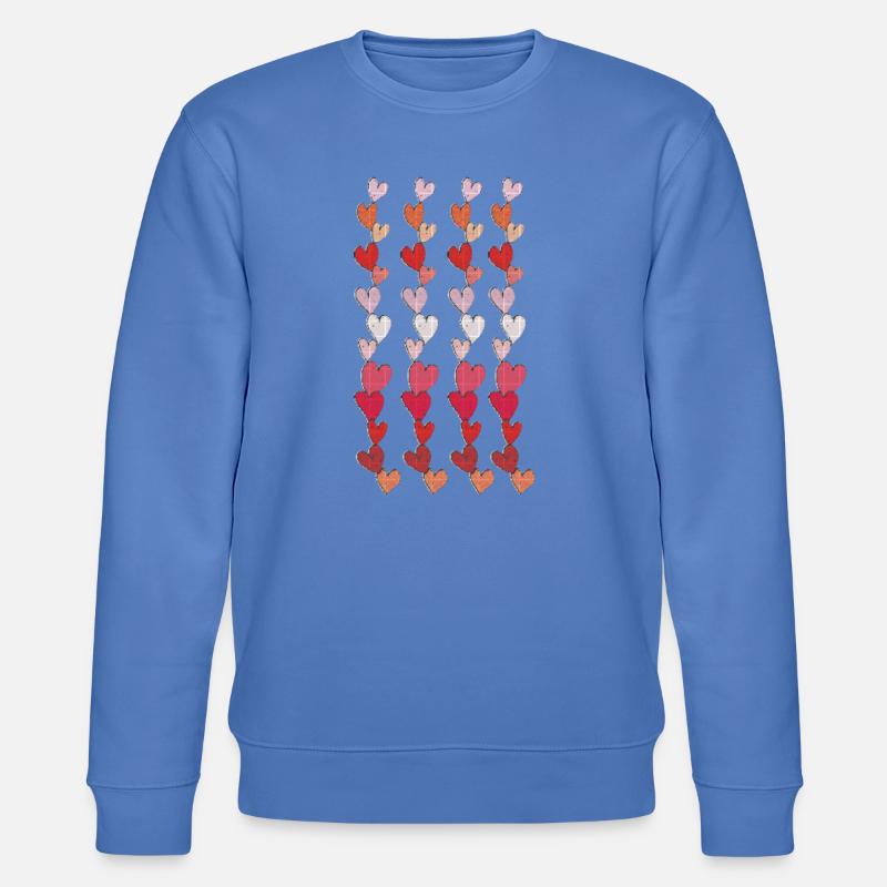 herzenkette gewebe - Stanley/Stella Unisex Bio-Sweatshirt CHANGER - Blau