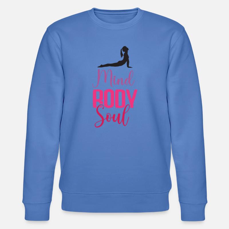 Yoga – Geist, Körper, Seele - Stanley/Stella Unisex Bio-Sweatshirt CHANGER  - Blau