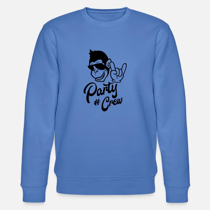 monkey cool party crew - Stanley/Stella Unisex Bio-Sweatshirt CHANGER  - Blau