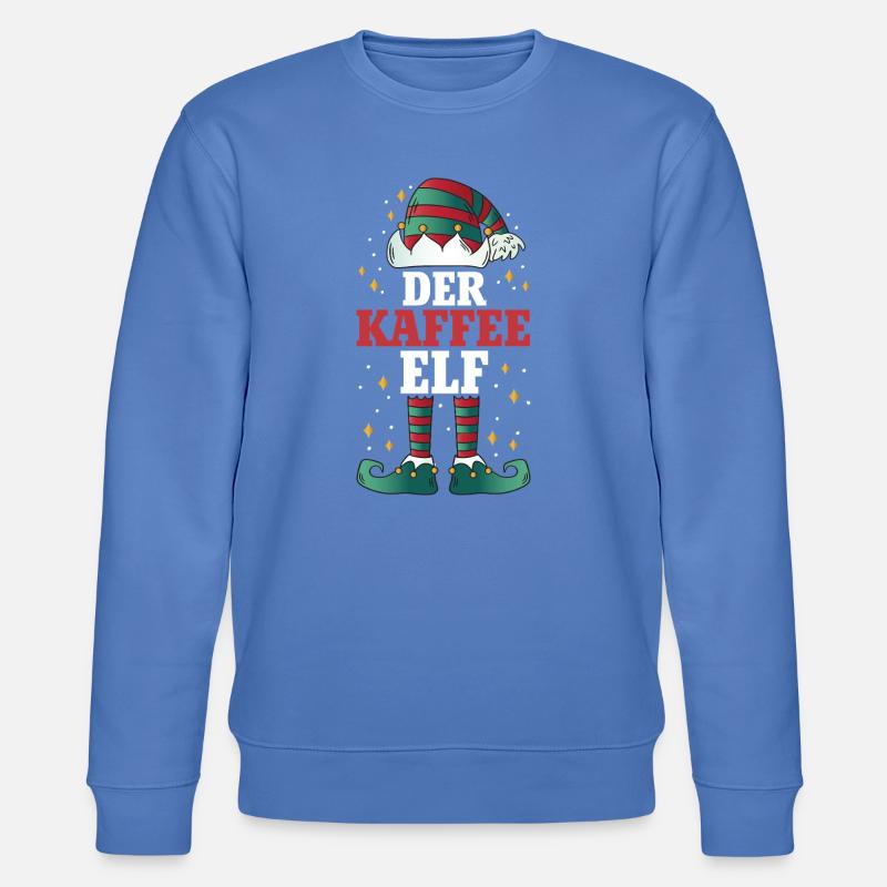 Weihnachten Der Kaffee Elf - Stanley/Stella Unisex Bio-Sweatshirt CHANGER  - Blau