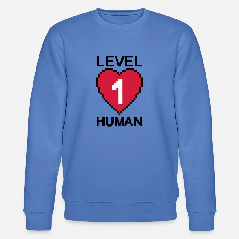 Herz Level 1 - Stanley/Stella Unisex Bio-Sweatshirt CHANGER  - Blau