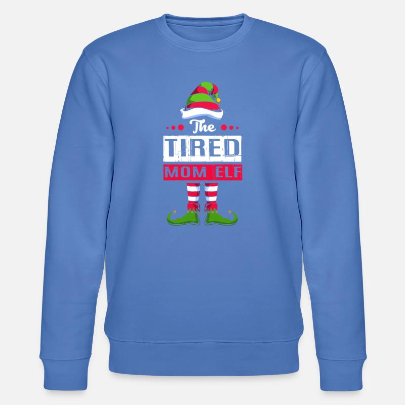 Elfe Elf Weihnachtsgeschenk Mutter Mama - Stanley/Stella Unisex Bio-Sweatshirt CHANGER  - Blau