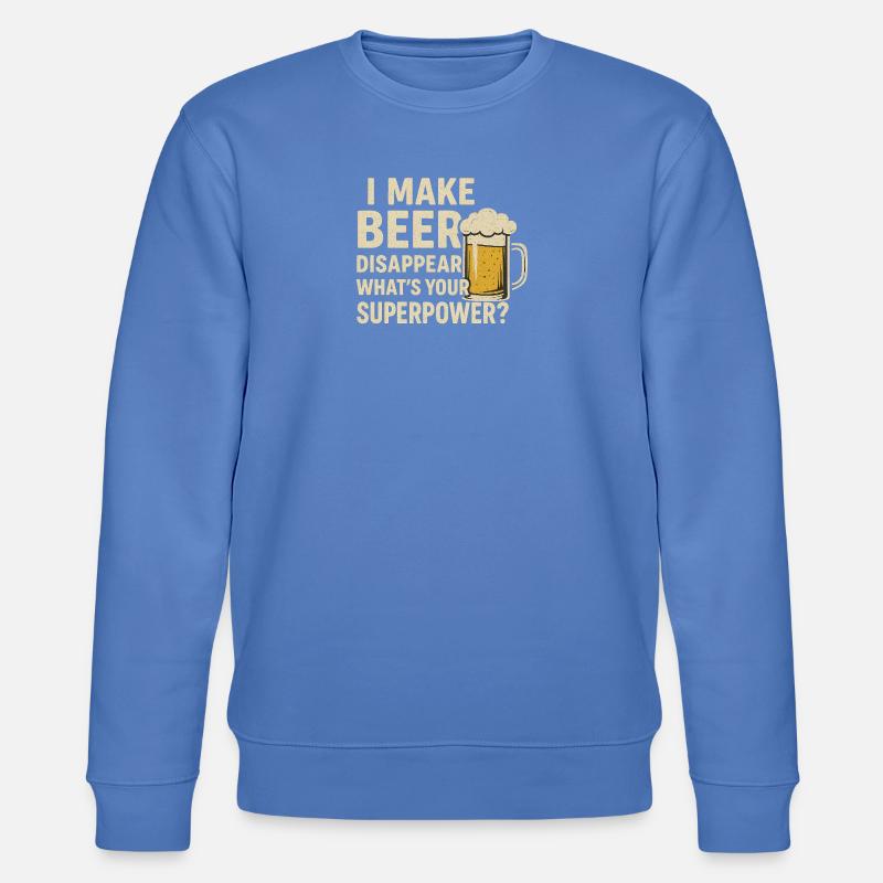 Bier verschwindet – deine Superkraft? - Stanley/Stella Unisex Bio-Sweatshirt CHANGER  - Blau