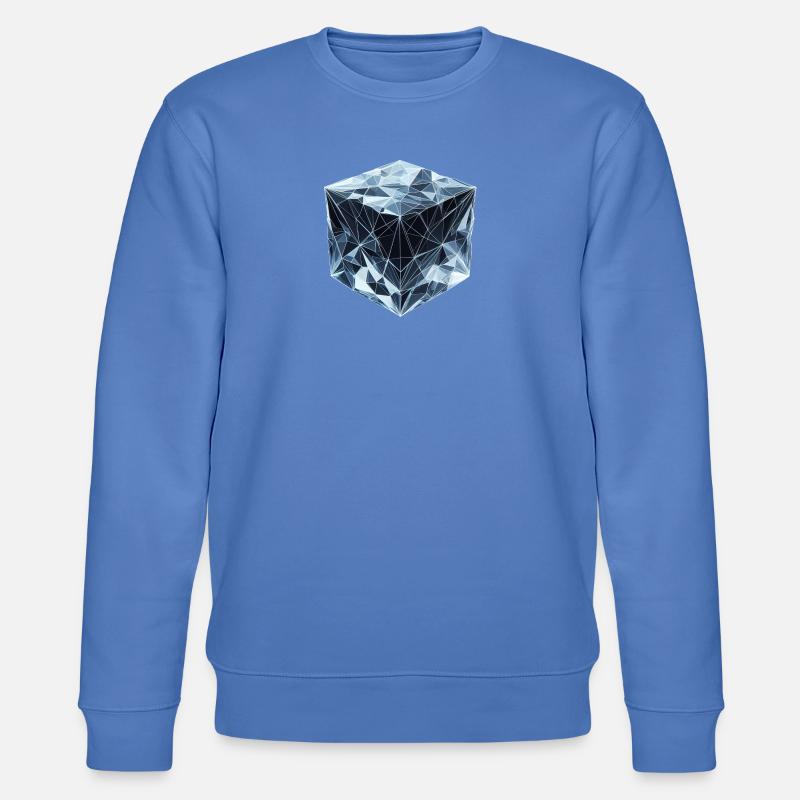 Ein Eiswürfel im Polygon-Stil - Stanley/Stella Unisex Bio-Sweatshirt CHANGER  - Blau