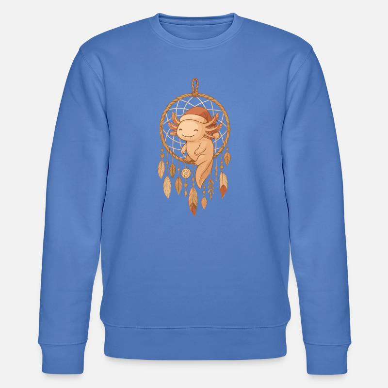 Weihnachts Axolotl – Traumfänger Design - Stanley/Stella Unisex Bio-Sweatshirt CHANGER  - Blau