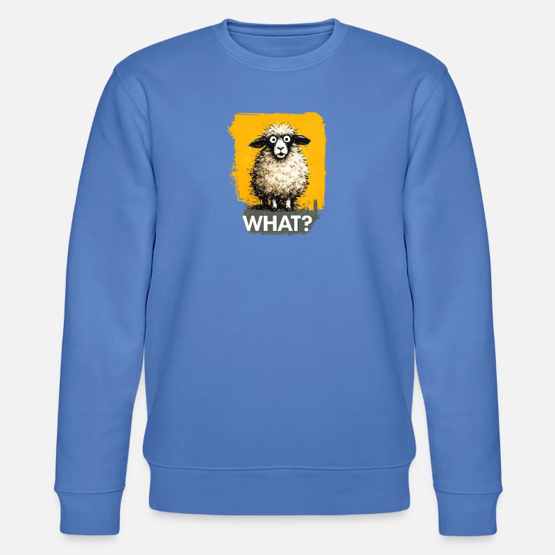 Quoi ? Moutons avec point d’interrogation - Sweat bio CHANGER Stanley/Stella Unisexe - bleu