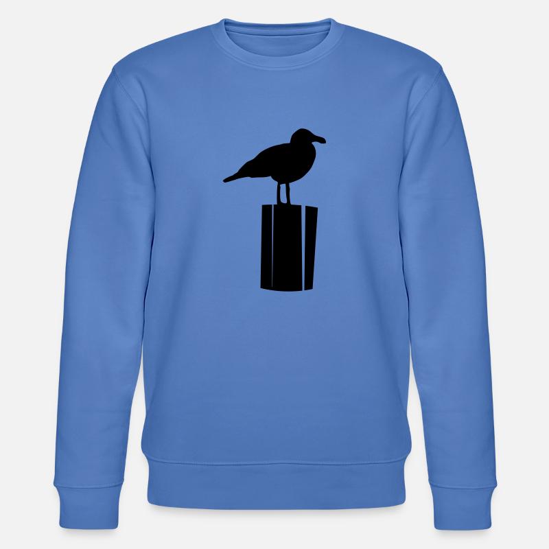 Möwe sitzend - Stanley/Stella Unisex Bio-Sweatshirt CHANGER  - Blau