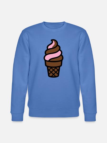 Softeis Eiswaffel Logo - Stanley/Stella CHANGER Unisex Organic Sweatshirt - bright blue