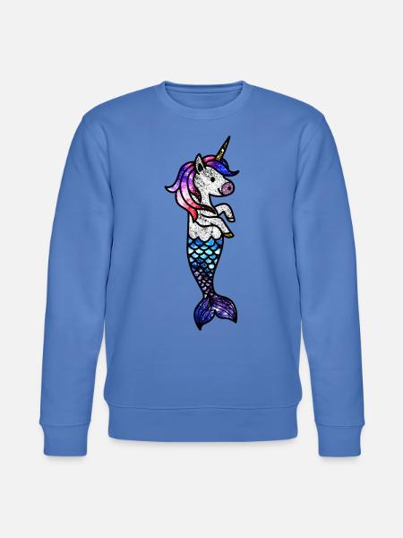 Kosmisches Meeres-Einhorn - Stanley/Stella Unisex Bio-Sweatshirt CHANGER - Blau