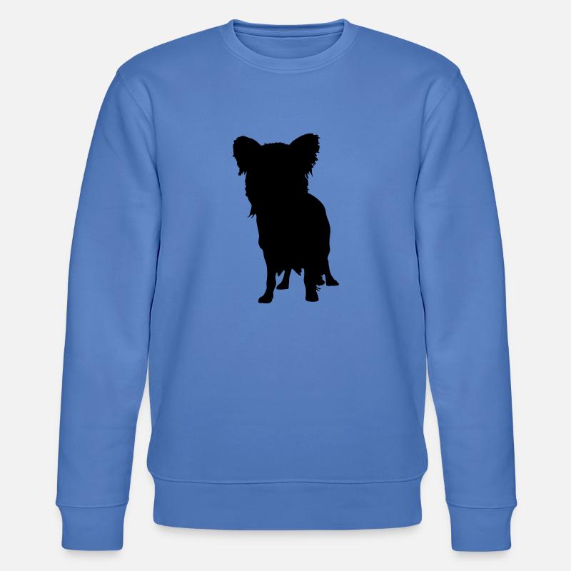 Vektor Hund Silhouette - Stanley/Stella Unisex Bio-Sweatshirt CHANGER - Blau