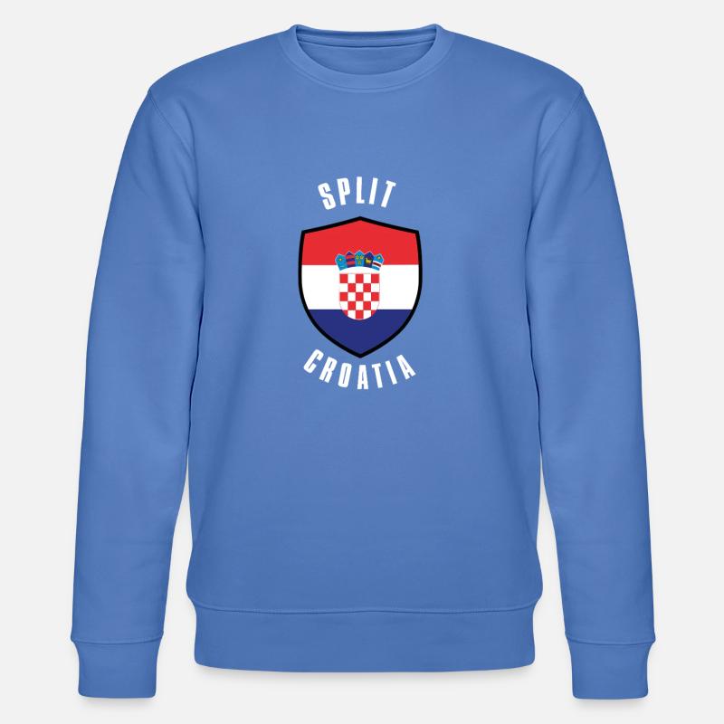 Bouclier de Croatie de Split - Sweat bio CHANGER Stanley/Stella Unisexe - bleu