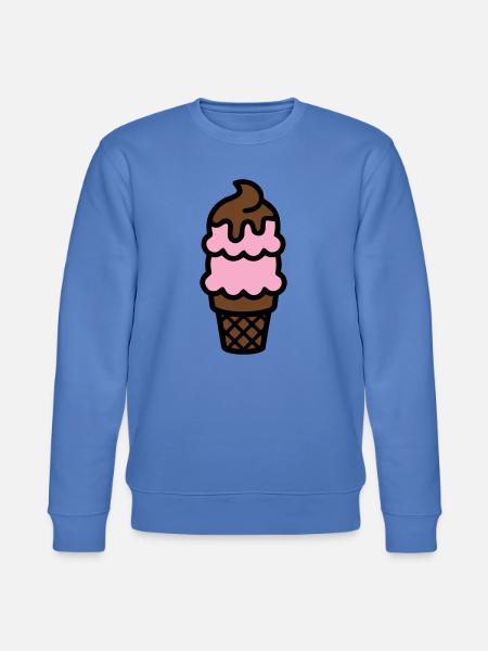Eiswaffel Eiscreme Icon - Stanley/Stella CHANGER Unisex Organic Sweatshirt - bright blue