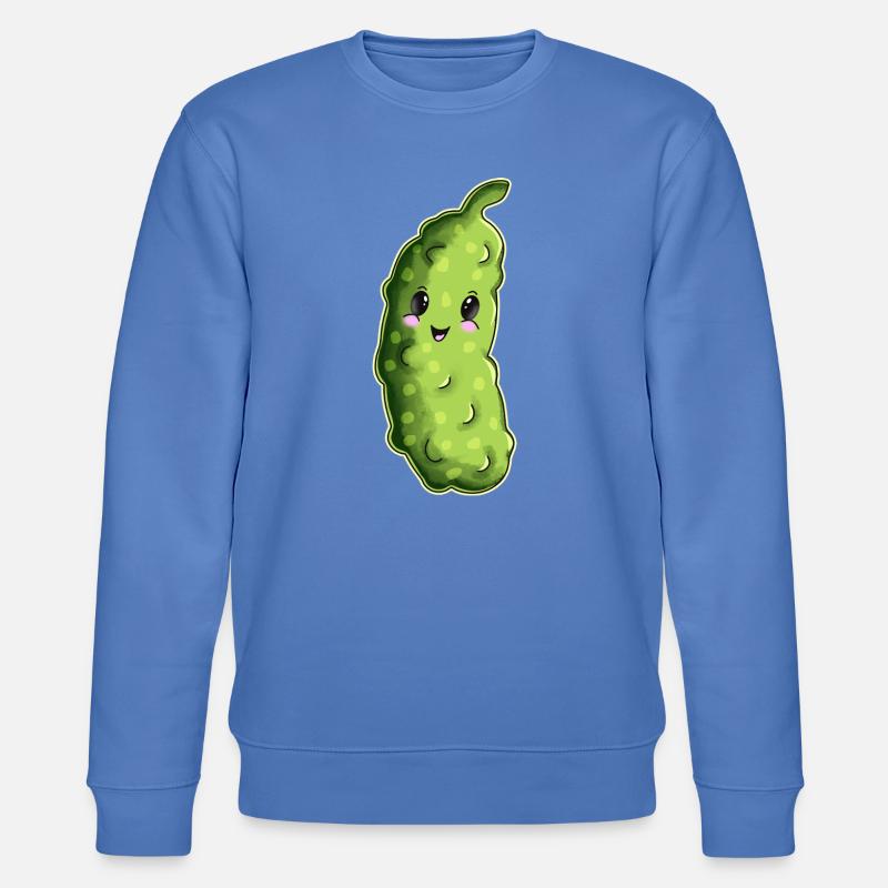 Dessin animé câlin au concombre - Sweat bio CHANGER Stanley/Stella Unisexe - bleu