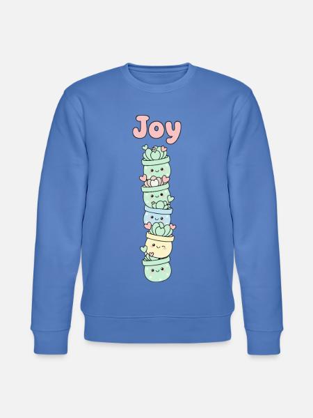 Joy Kawaii Sukkulenten Stapel - Stanley/Stella Unisex Bio-Sweatshirt CHANGER  - Blau