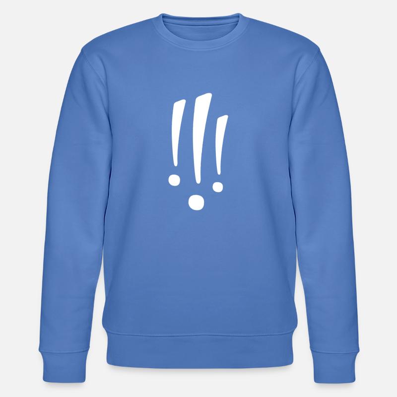 Point d’exclamation - signe de ponctuation - Sweat bio CHANGER Stanley/Stella Unisexe - bleu