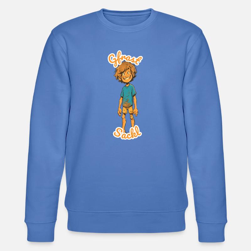 Fröhlicher Matschjunge im Abenteuer - Stanley/Stella Unisex Bio-Sweatshirt CHANGER  - Blau