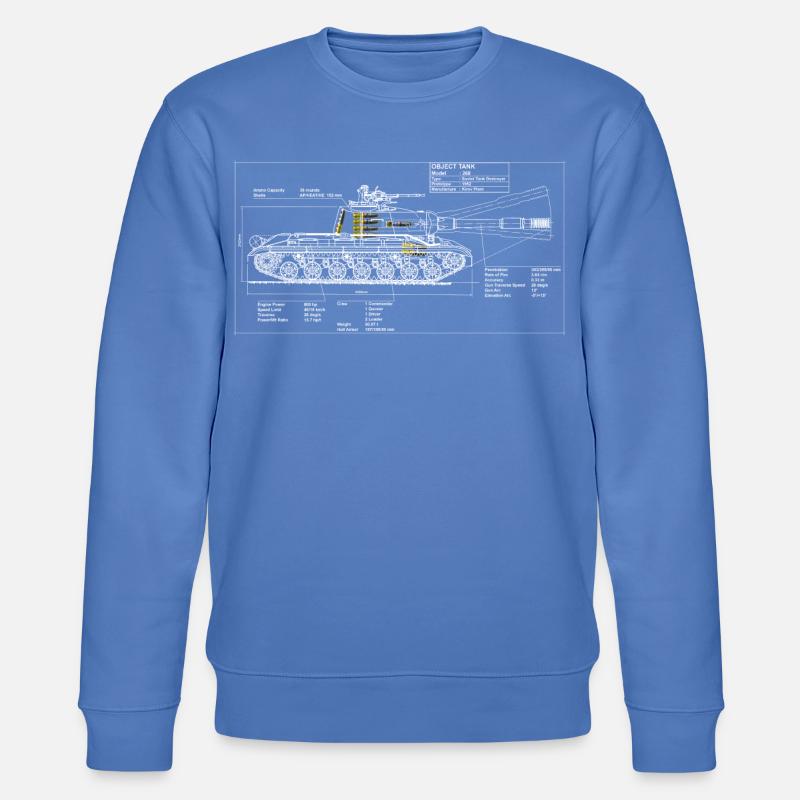 268 Objekt Bauplan - Stanley/Stella Unisex Bio-Sweatshirt CHANGER  - Blau