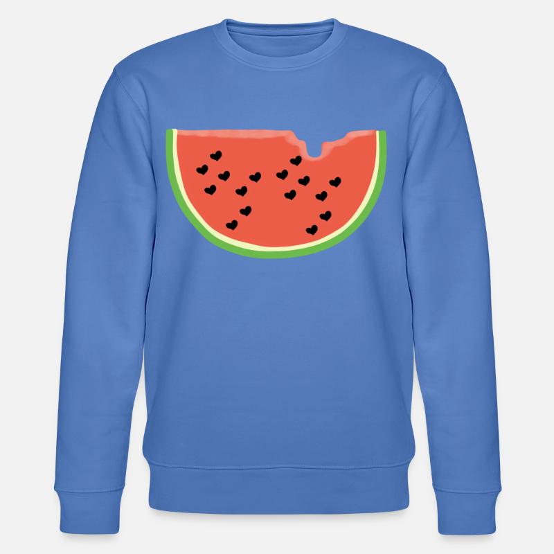 Melone mit Herz - Geschenk - Wassermelone - Comic - Stanley/Stella Unisex Bio-Sweatshirt CHANGER  - Blau