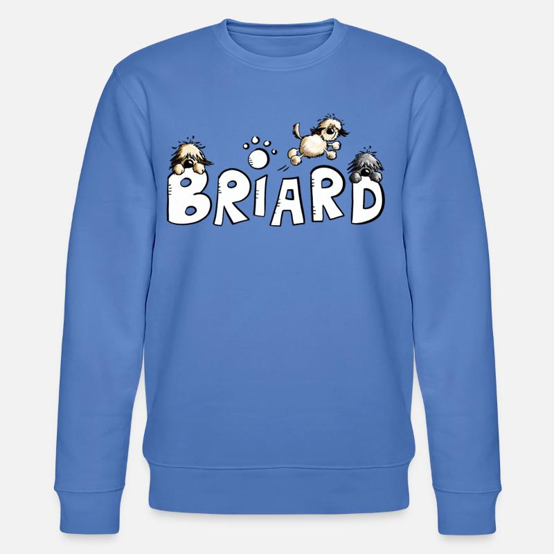 Briard Comic Font - Chien - Chiens - Sweat bio CHANGER Stanley/Stella Unisexe - bleu