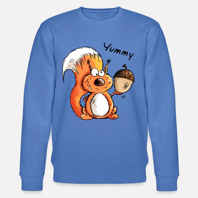 Yummy Eichhörnchen - Tier - Tiere - Comic - Stanley/Stella Unisex Bio-Sweatshirt CHANGER  - Blau