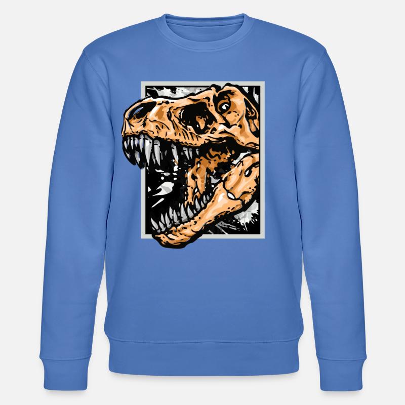 Dinosaurier / T-Rex / Trex / Geschenkidee - Stanley/Stella Unisex Bio-Sweatshirt CHANGER - Blau