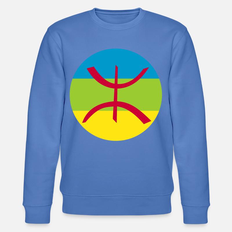 Sticker drapeau berbère cocarde amazigh - Sweat bio CHANGER Stanley/Stella Unisexe - bleu