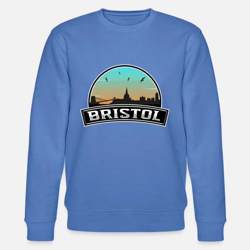 Bristol England Skyline Britisches Souvenir - Stanley/Stella Unisex Bio-Sweatshirt CHANGER - Blau