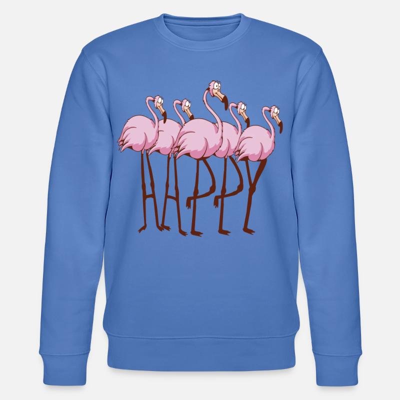 Flamingos - Stanley/Stella Unisex Bio-Sweatshirt CHANGER  - Blau