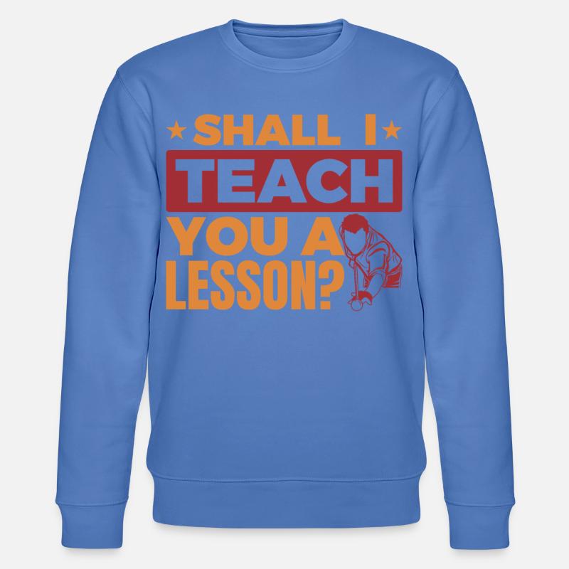 Witziger Billard Spruch - Stanley/Stella Unisex Bio-Sweatshirt CHANGER  - Blau