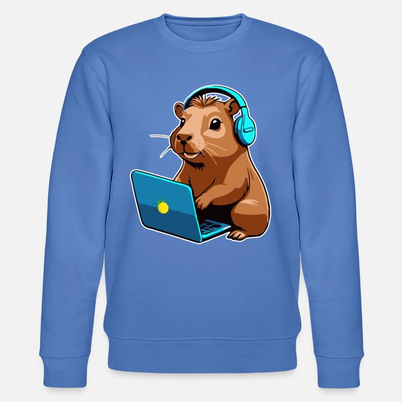 Capybara Programmierer Coder Computer - Stanley/Stella Unisex Bio-Sweatshirt CHANGER  - Blau