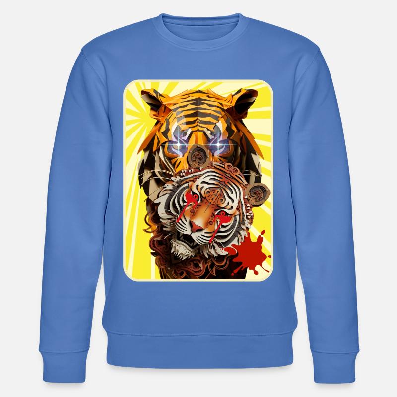 Tiger und Löwe - Stanley/Stella Unisex Bio-Sweatshirt CHANGER  - Blau
