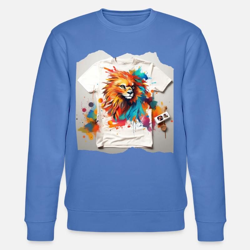 Bemalter Löwe - Stanley/Stella Unisex Bio-Sweatshirt CHANGER - Blau