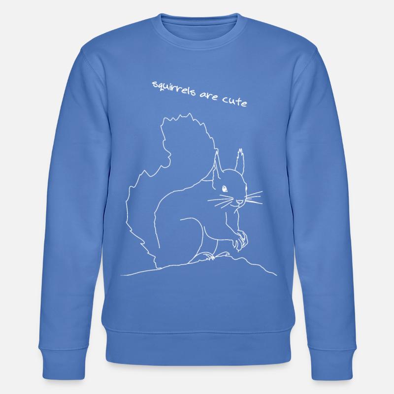 Eichhörnchen lineart - Stanley/Stella Unisex Bio-Sweatshirt CHANGER  - Blau