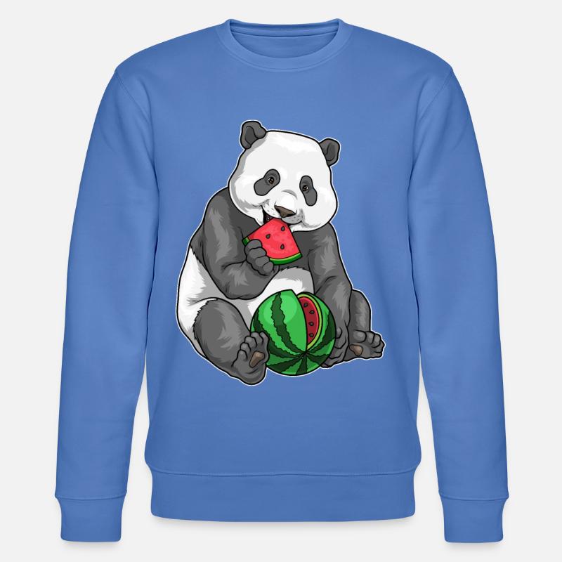 Panda Wassermelone - Stanley/Stella Unisex Bio-Sweatshirt CHANGER - Blau