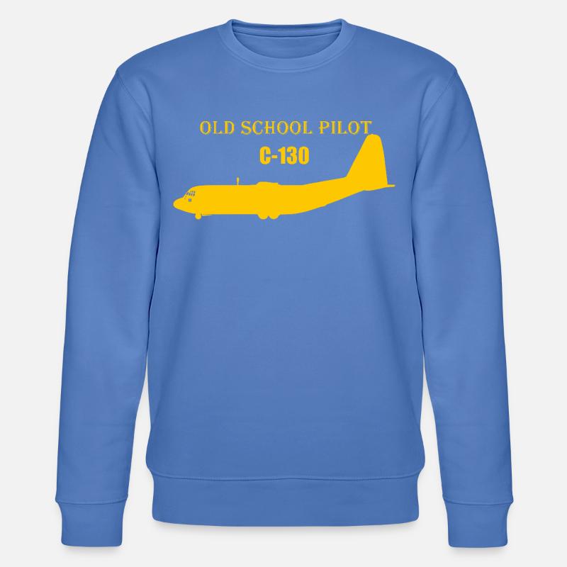 Old school pilot C-130 - Stanley/Stella Unisex Bio-Sweatshirt CHANGER  - Blau