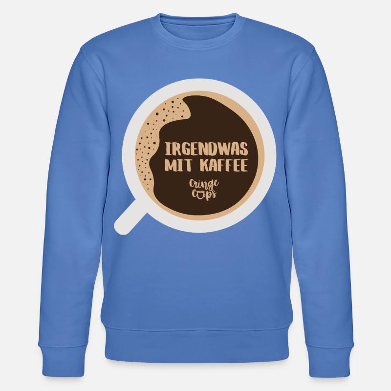 Irgendwas mit Kaffee - Stanley/Stella Unisex Bio-Sweatshirt CHANGER  - Blau
